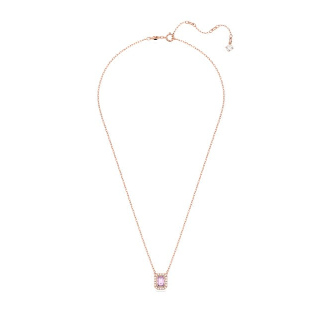 Swarovski Millenia Rose Gold + Purple Octagon Necklace