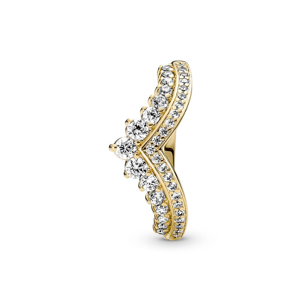 Pandora Gold Princess Wishbone Ring