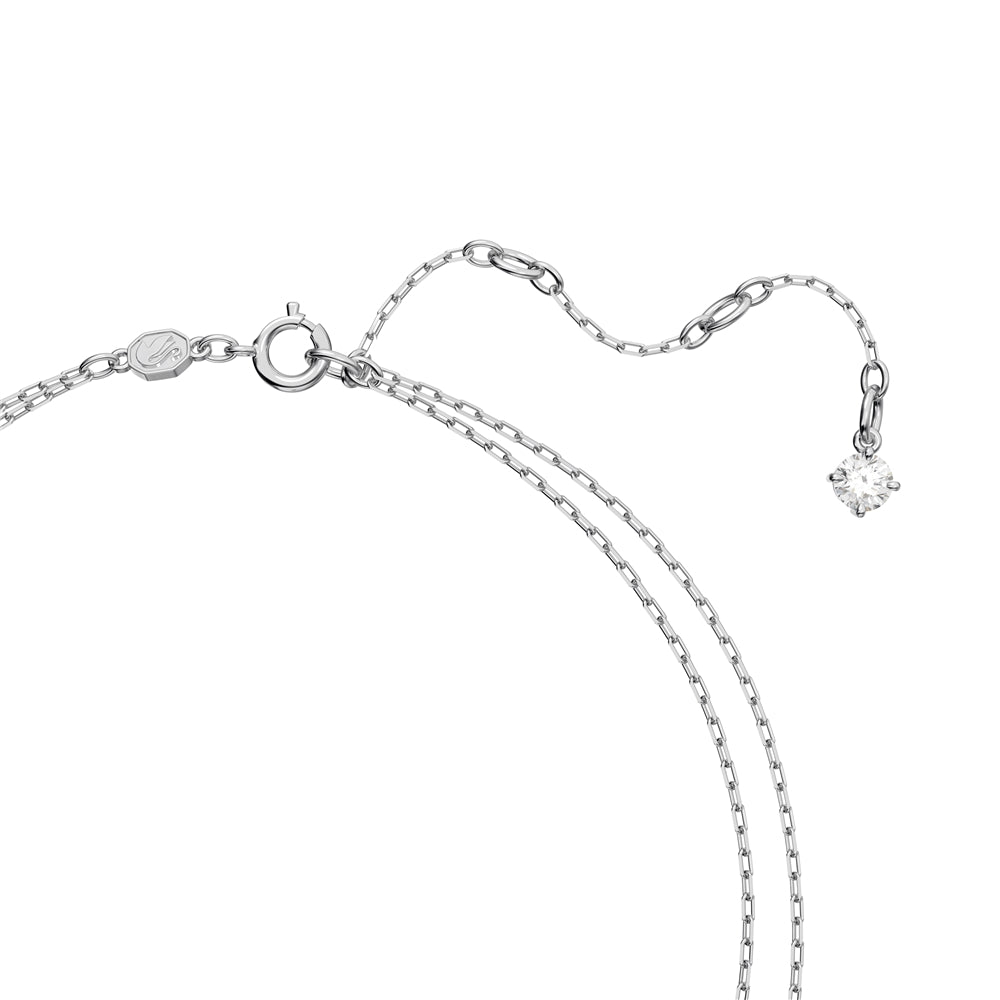 Swarovski Millenia Silver + Blue Octagon Layered Necklace