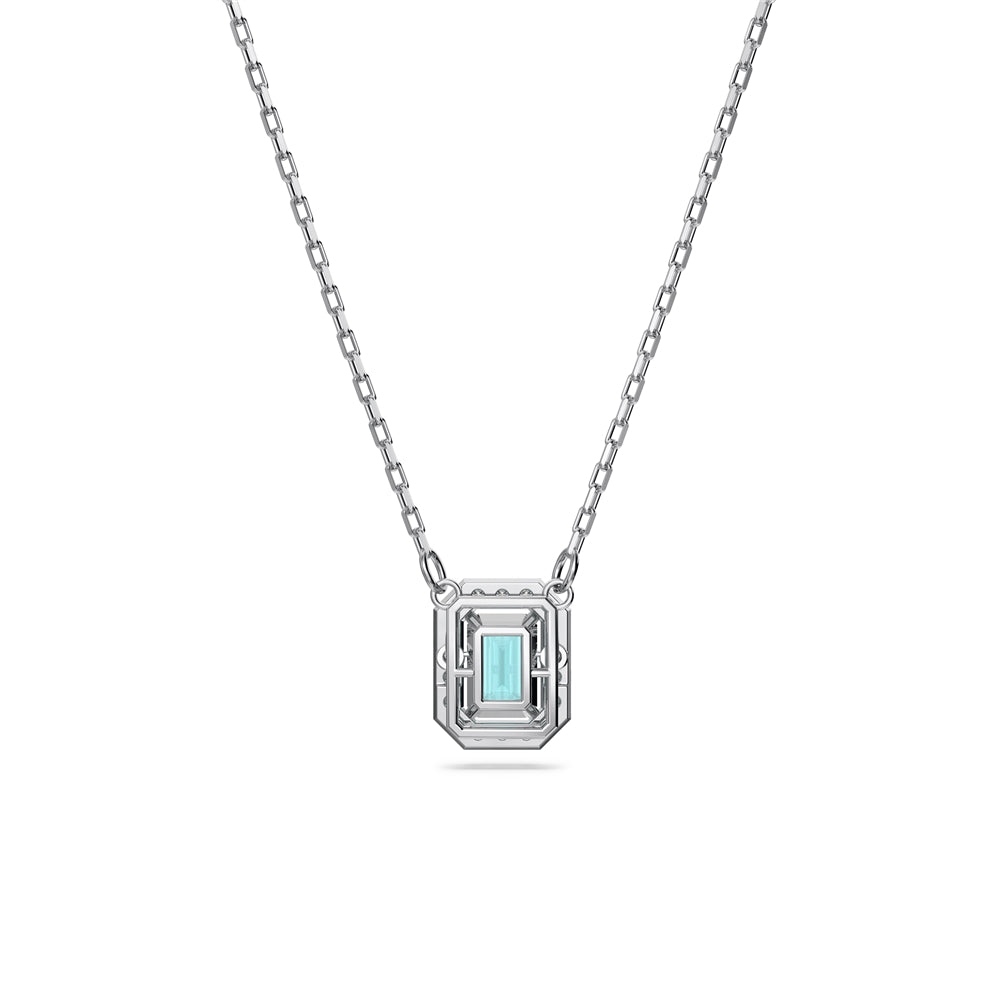 Swarovski Millenia Silver + Blue Octagon Necklace