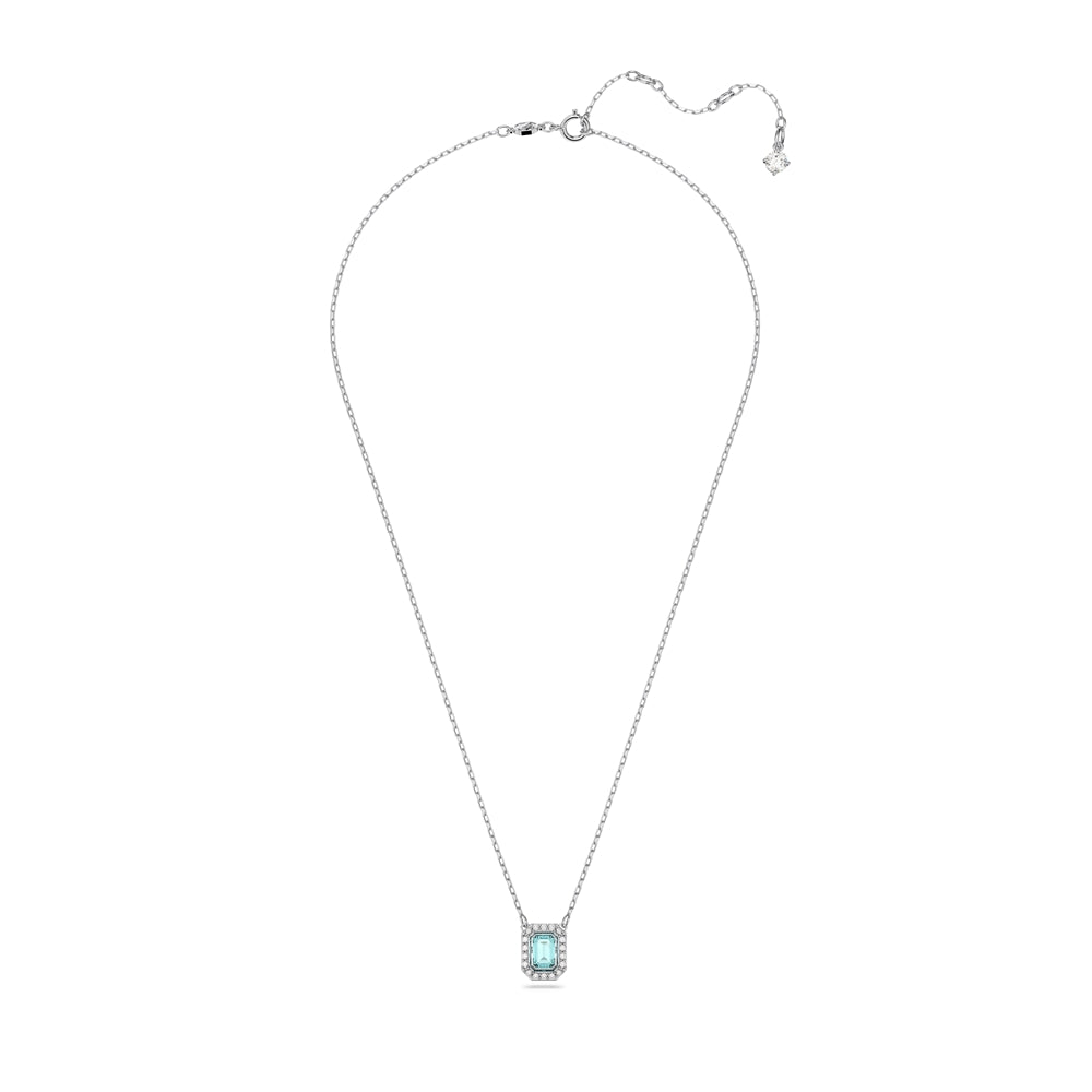 Swarovski Millenia Silver + Blue Octagon Necklace