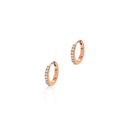 Seek + Find Wonder Rose Gold Huggie Hoop Earrings
