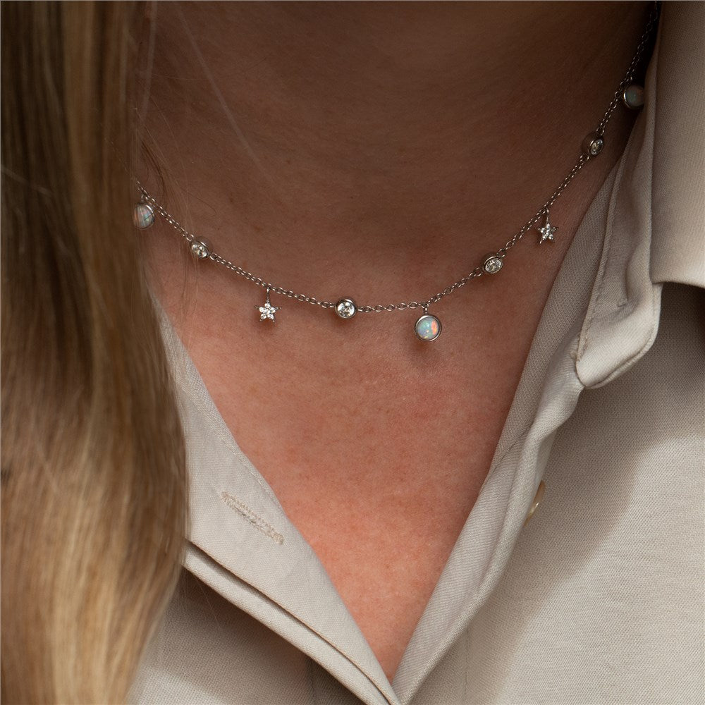 Seek + Find Shine Silver Choker Necklace