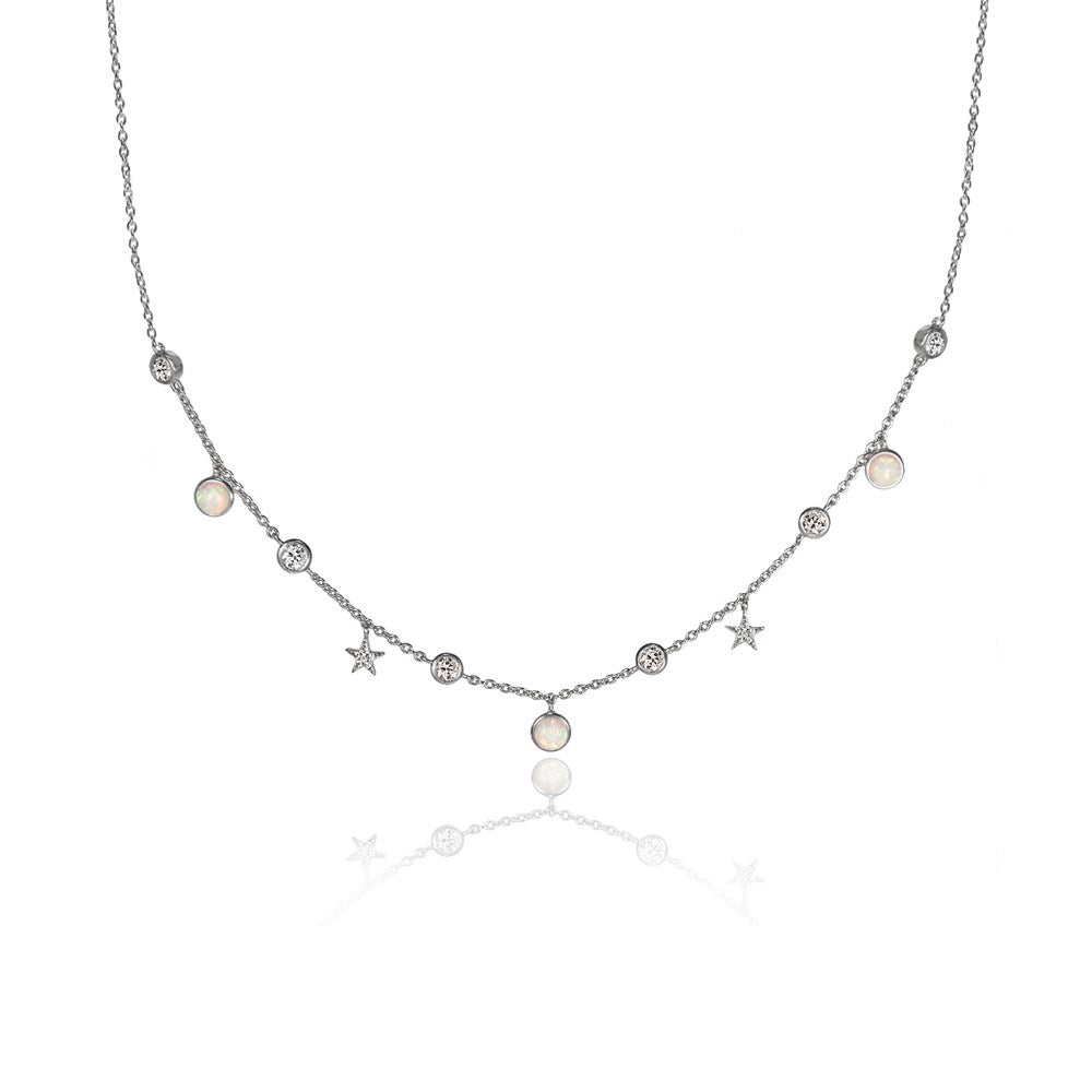 Seek + Find Shine Silver Choker Necklace