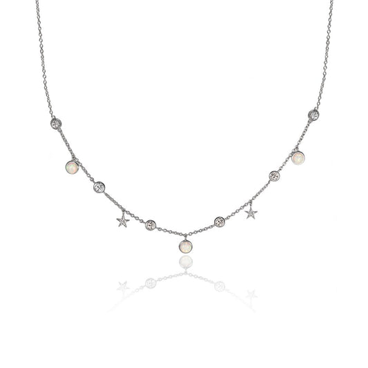 Seek + Find Shine Silver Choker Necklace