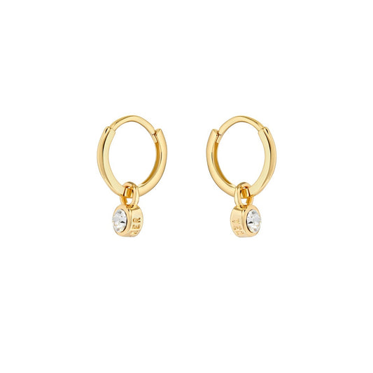 Ted Baker Gold Crystal Huggie Hoop Earrings