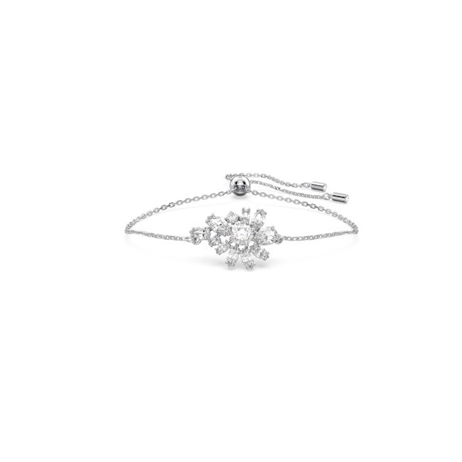 Swarovski Gema Silver Flower Pull Bracelet