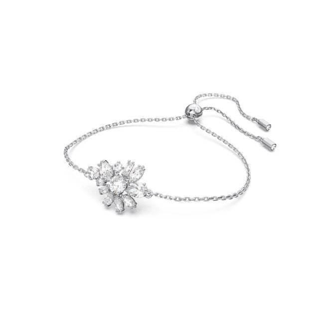 Swarovski Gema Silver Flower Pull Bracelet