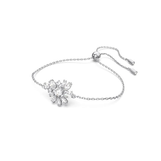 Swarovski Gema Silver Flower Pull Bracelet