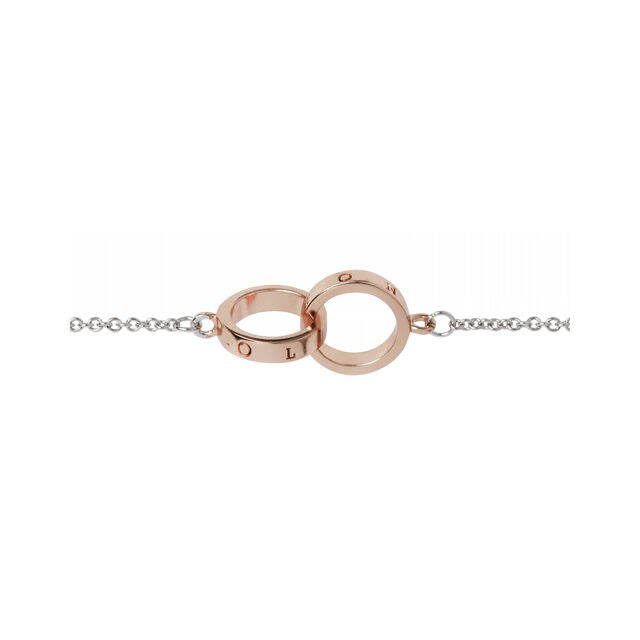 Olivia Burton Rose Gold + Silver Interlink Bracelet