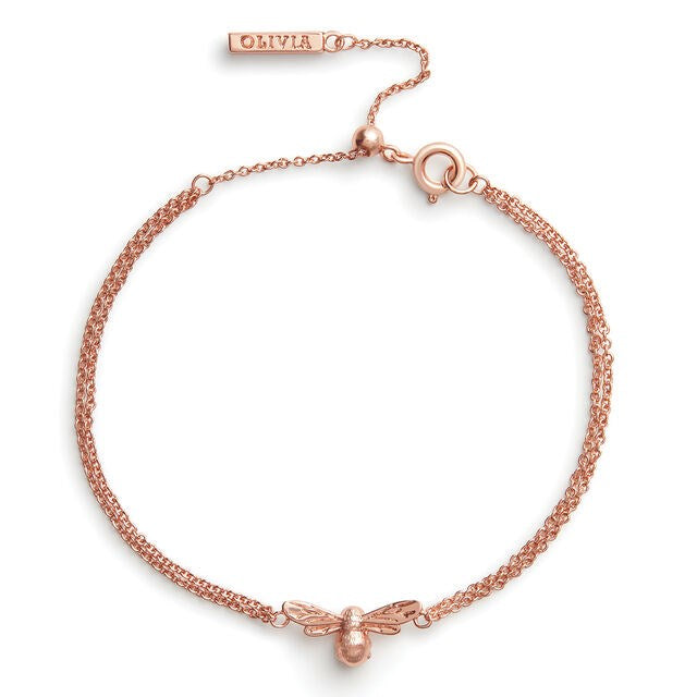 Olivia Burton Rose Gold Lucky Bee Bracelet