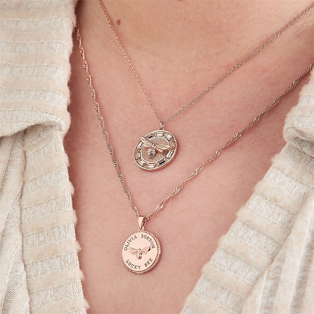 Olivia Burton Rose Gold Lucky Bee Necklace