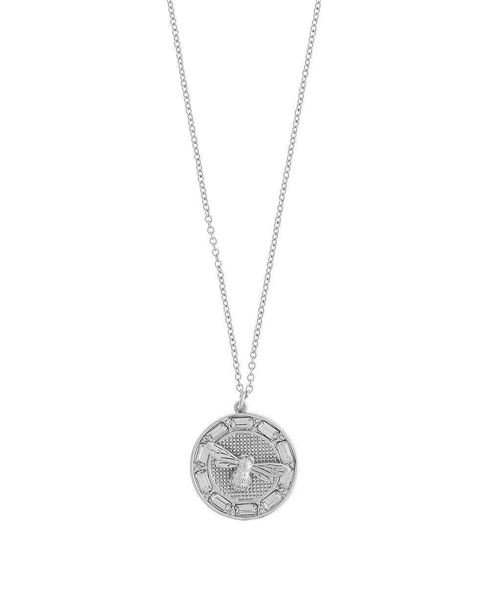 Olivia Burton Silver Lucky Bee Necklace