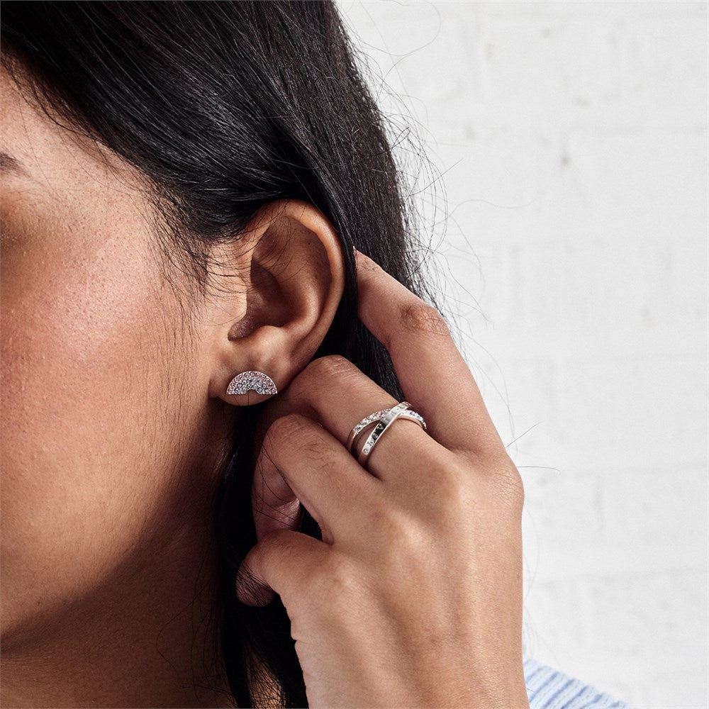 Olivia Burton Silver Rainbow Earrings