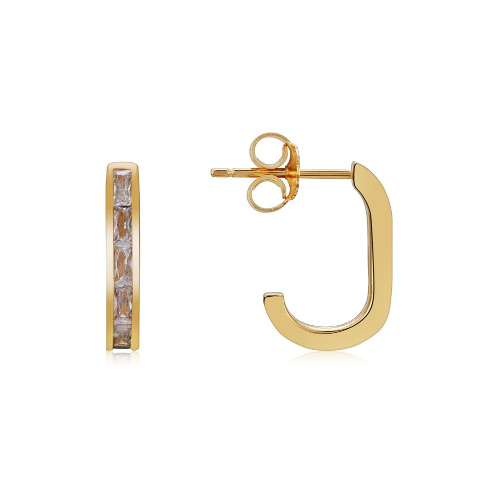 Argento Gold Filled Sparkle Hoop Earrings