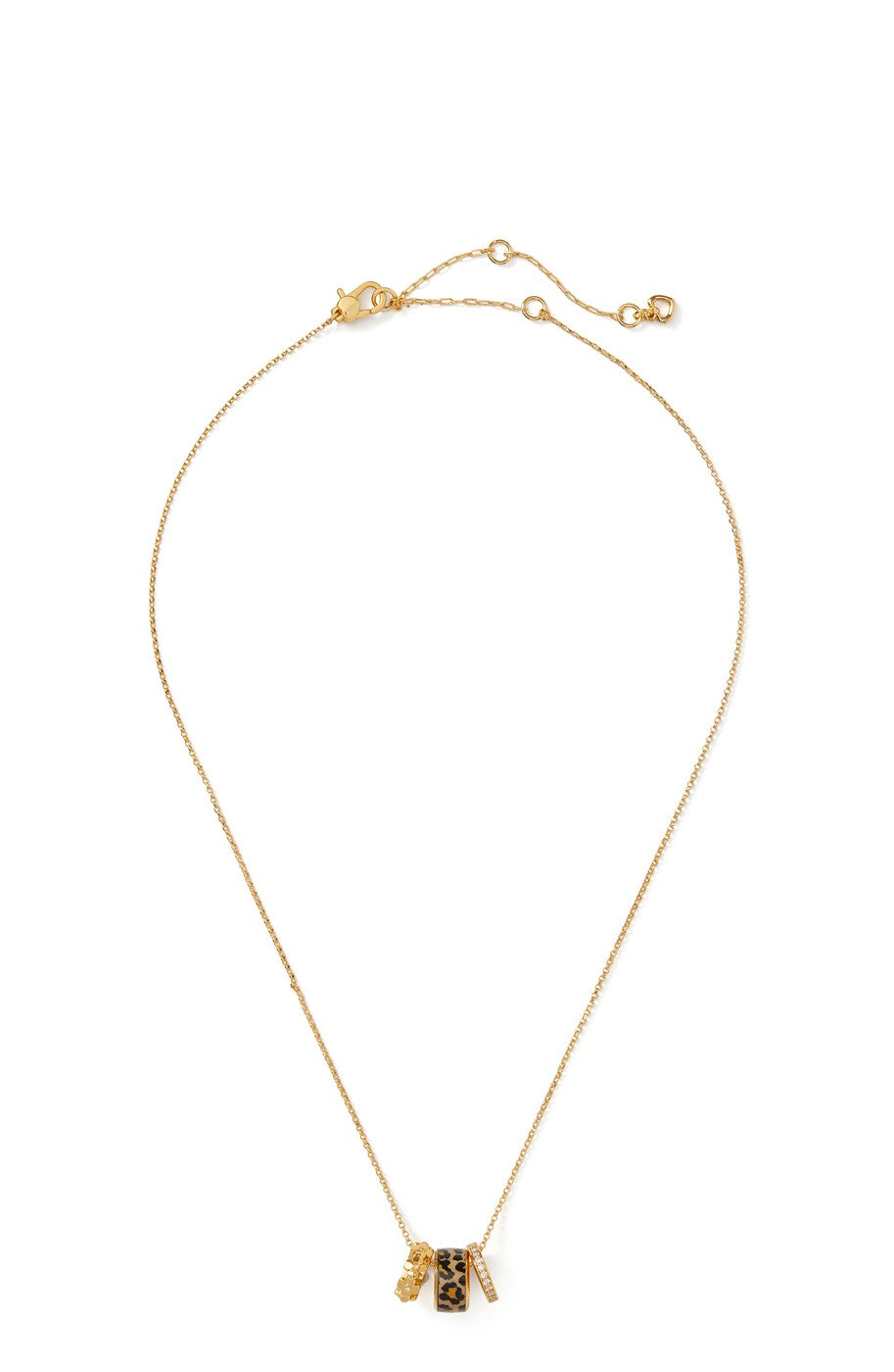 Kate Spade New York Gold Leopard Print Pendant Necklace