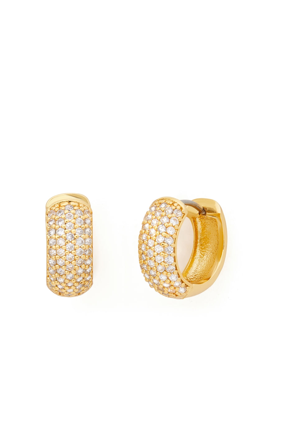Kate Spade New York Gold Pavé Huggies