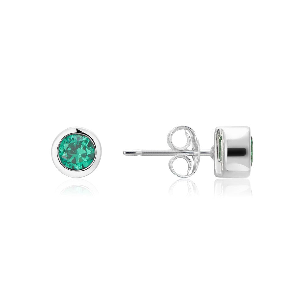 Argento May Birthstone Crystal Earrings