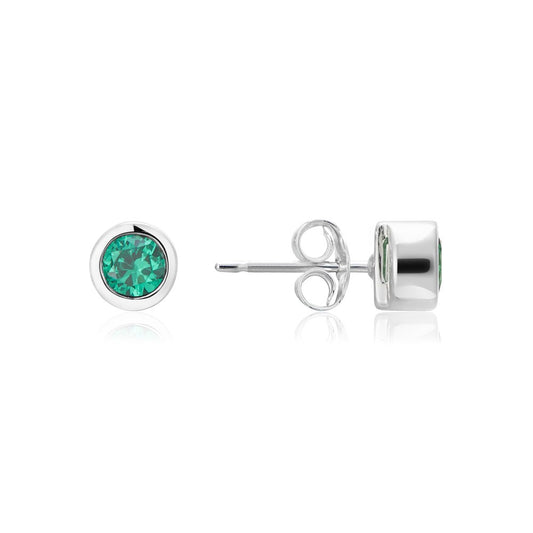 Argento May Birthstone Crystal Earrings