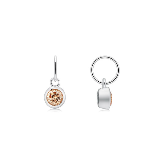 Argento November Birthstone Crystal Pendant Charm