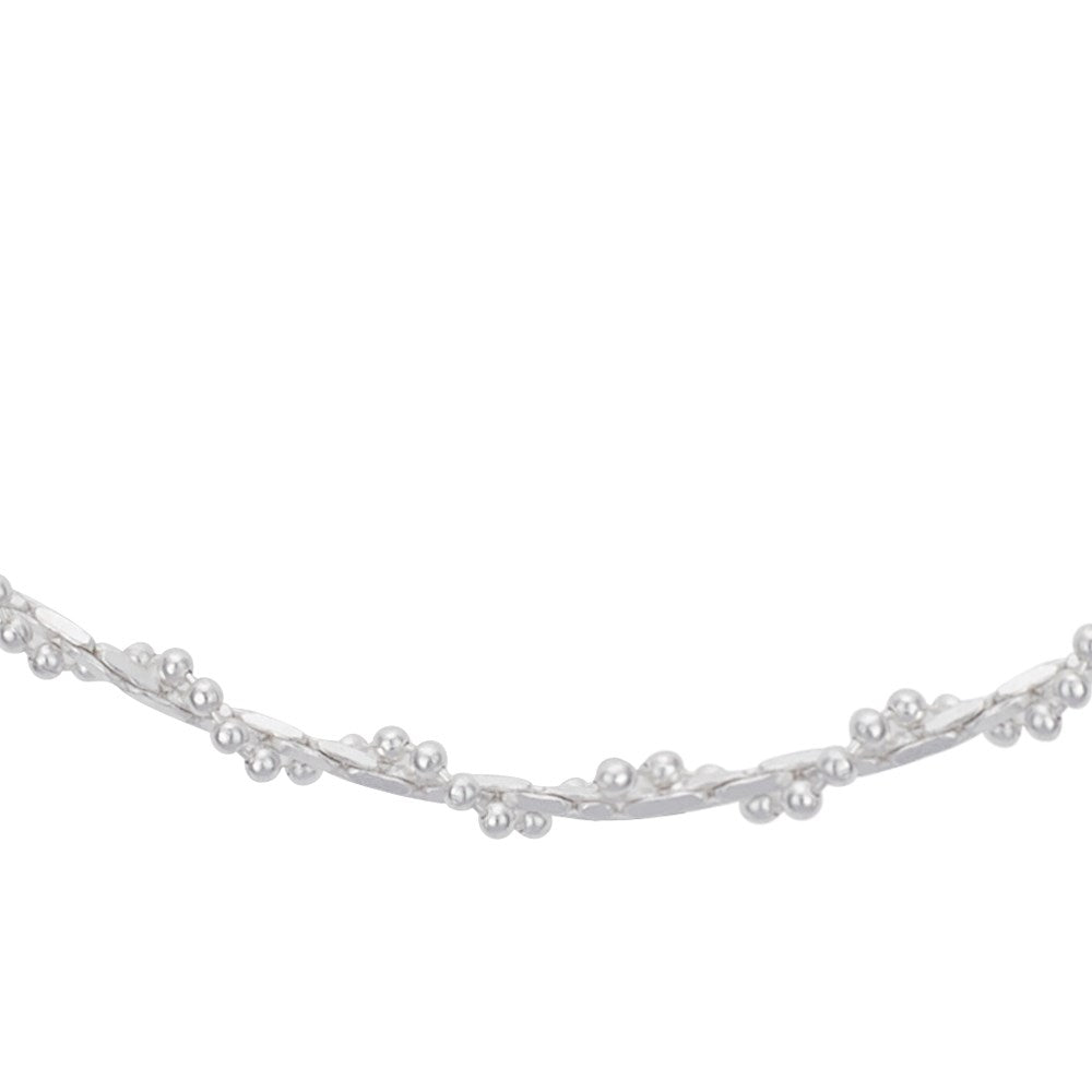 Argento Silver Sparkle Twist Necklace 
