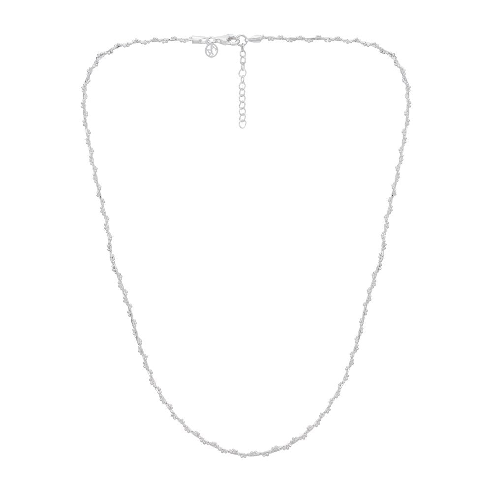 Argento Silver Sparkle Twist Necklace 