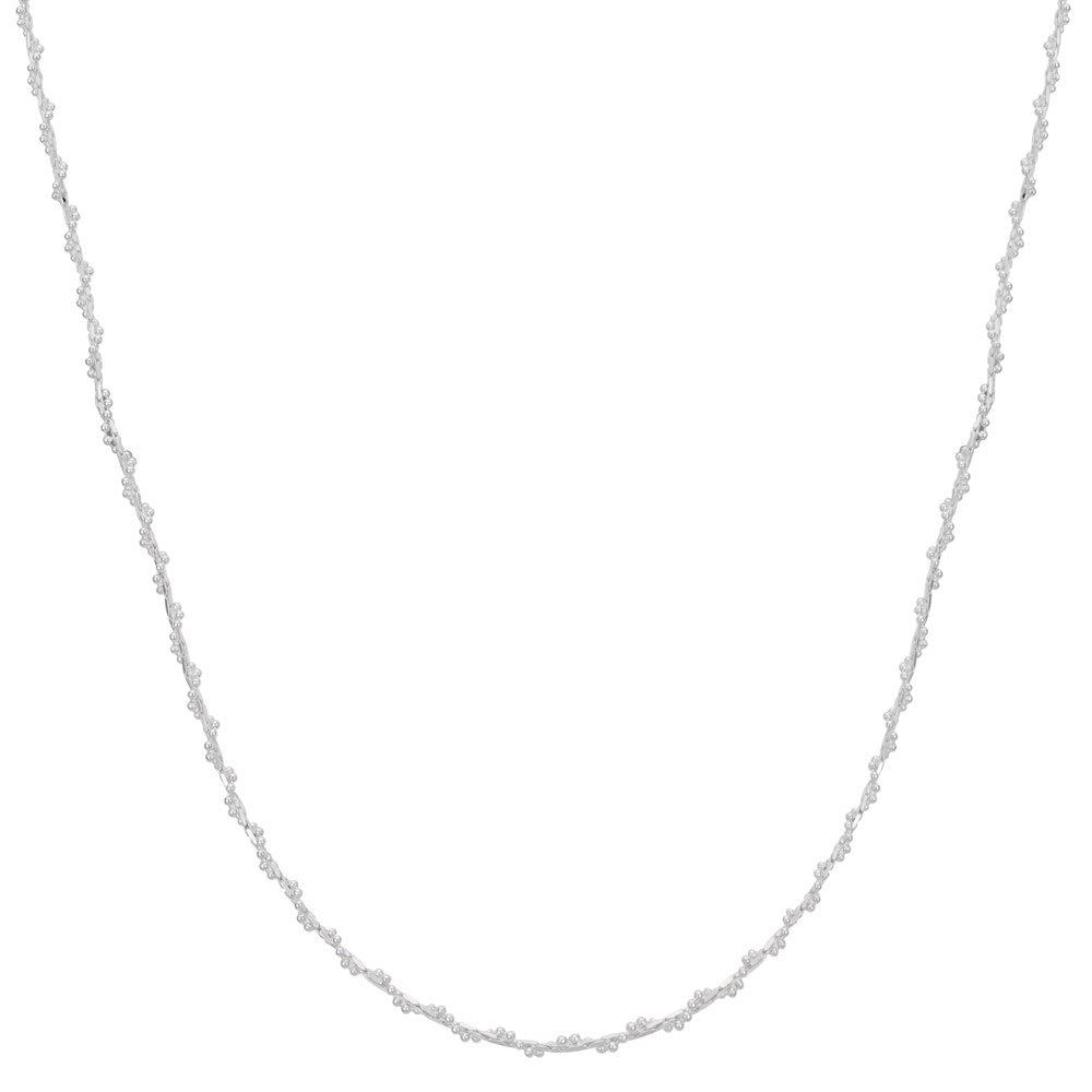 Argento Silver Sparkle Twist Necklace 