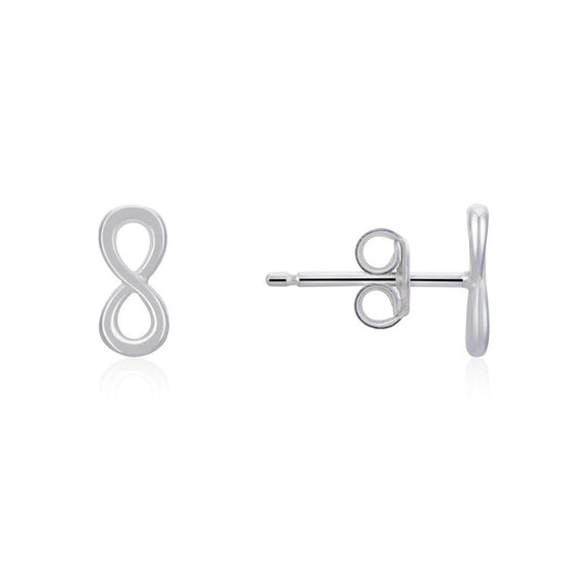 Argento Recycled Silver Infinity Stud Earrings