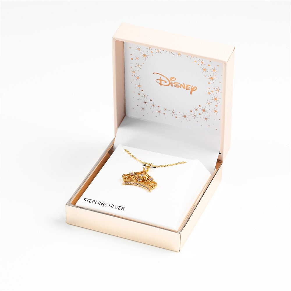 Disney Gold Princess Crown Necklace