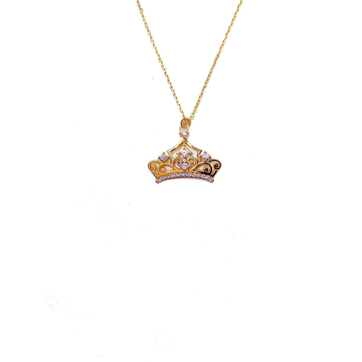 Disney Gold Princess Crown Necklace