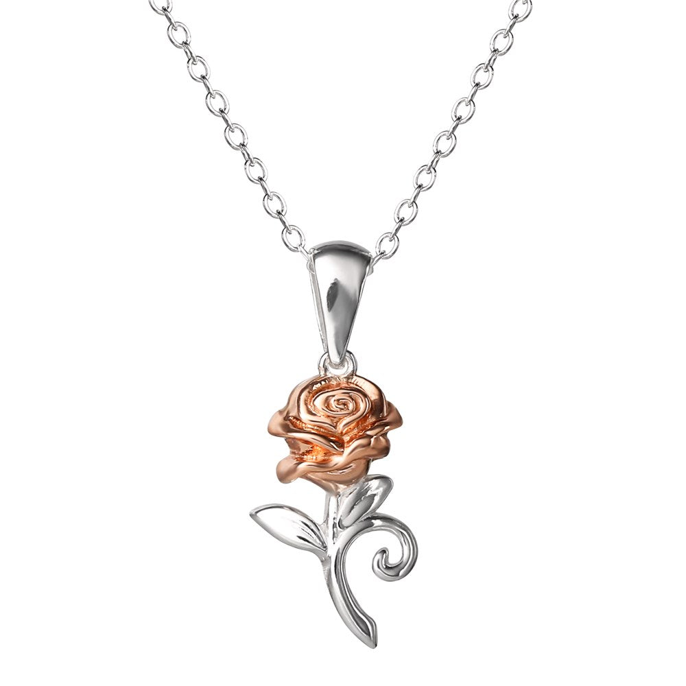Disney Princess Belle Rose Necklace