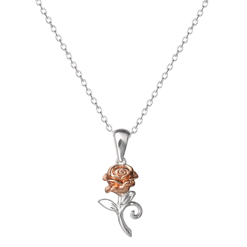 Disney Princess Belle Rose Necklace