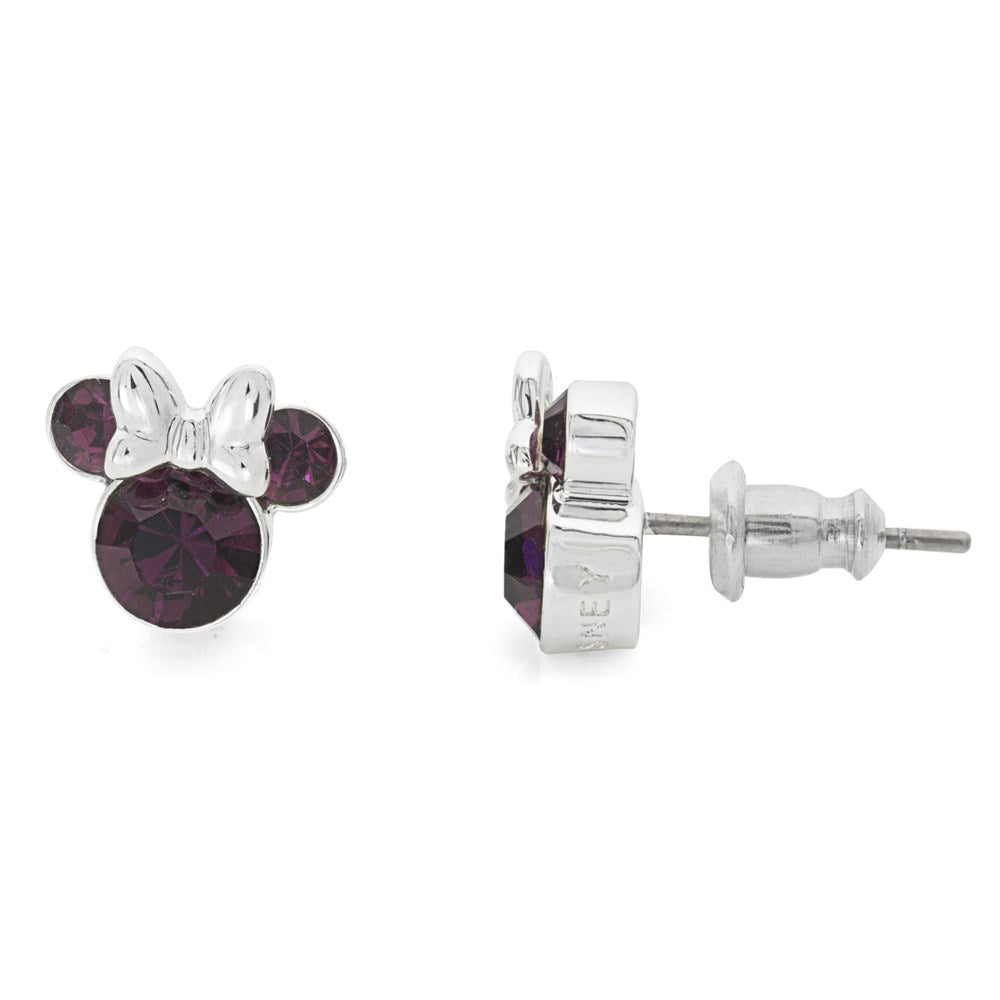 Disney Minnie Mouse February Birthstone Earrings