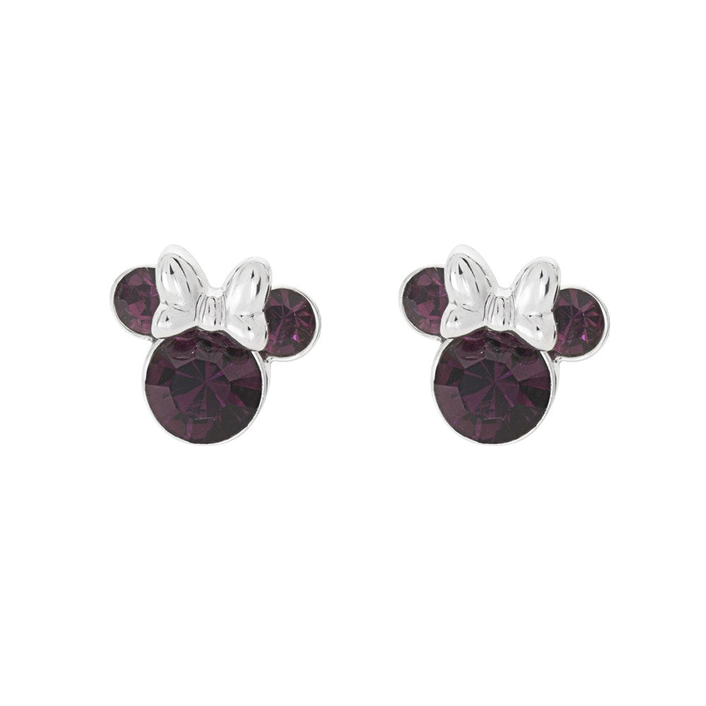 Disney Minnie Mouse February Birthstone Earrings