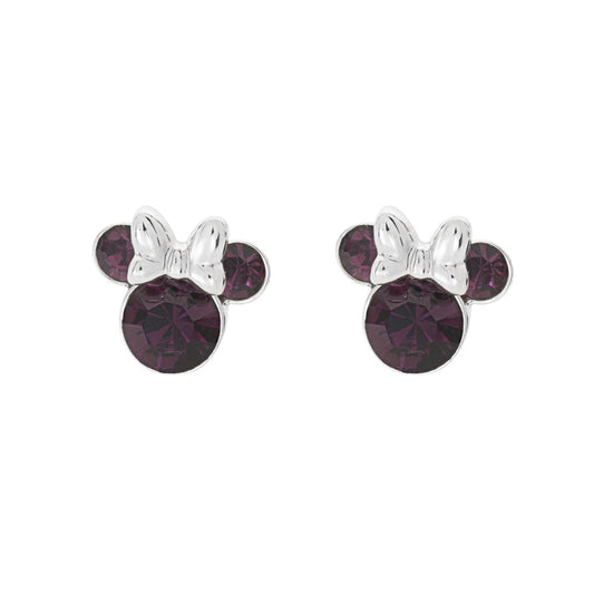 Disney Minnie Mouse February Birthstone Earrings