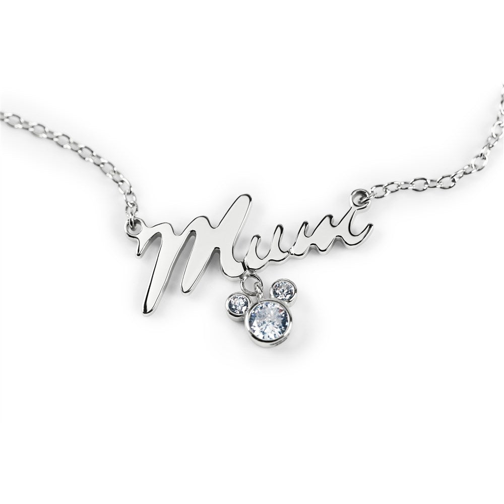 Disney Silver Mum Mickey Mouse Necklace