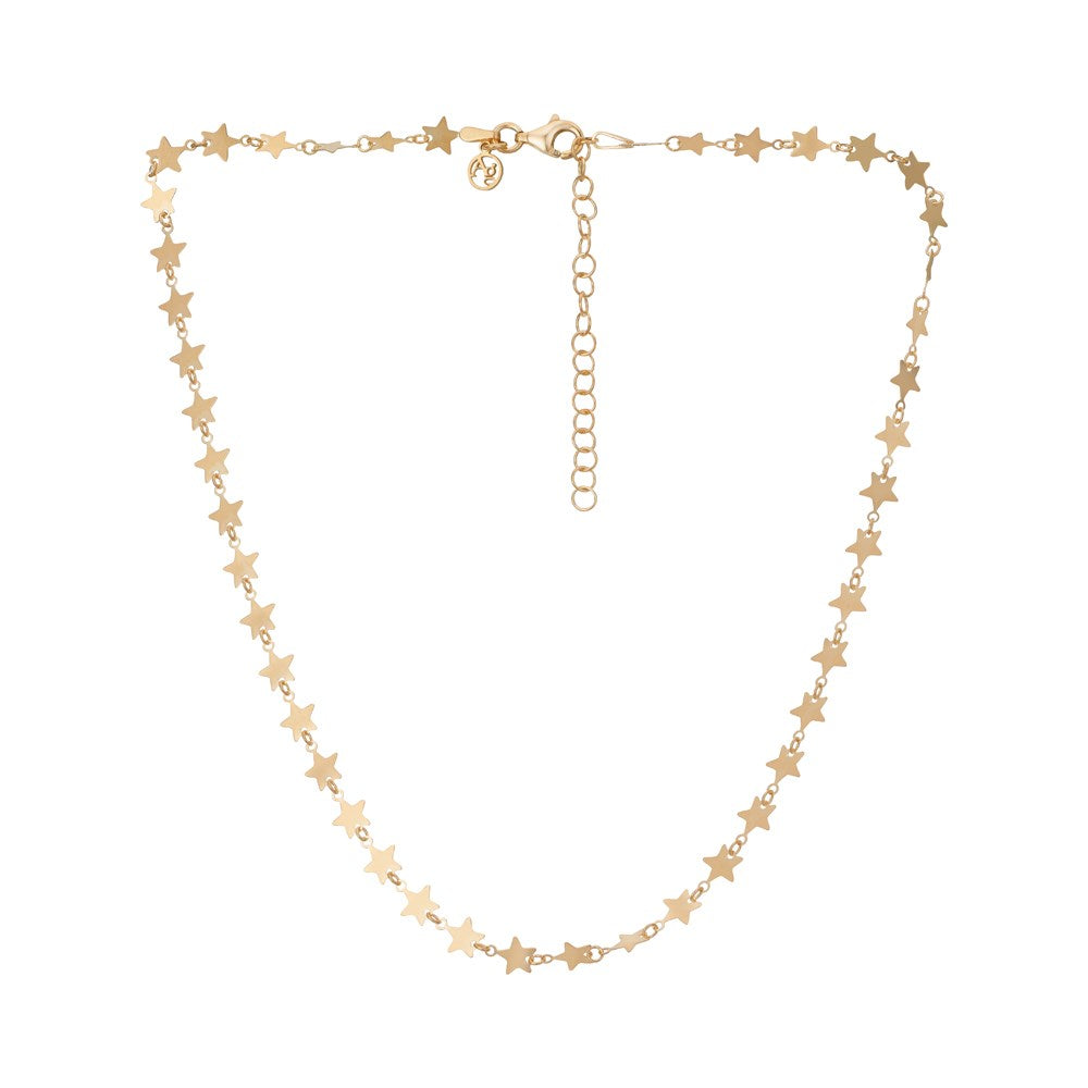 Argento Recycled Gold Star Choker Necklace
