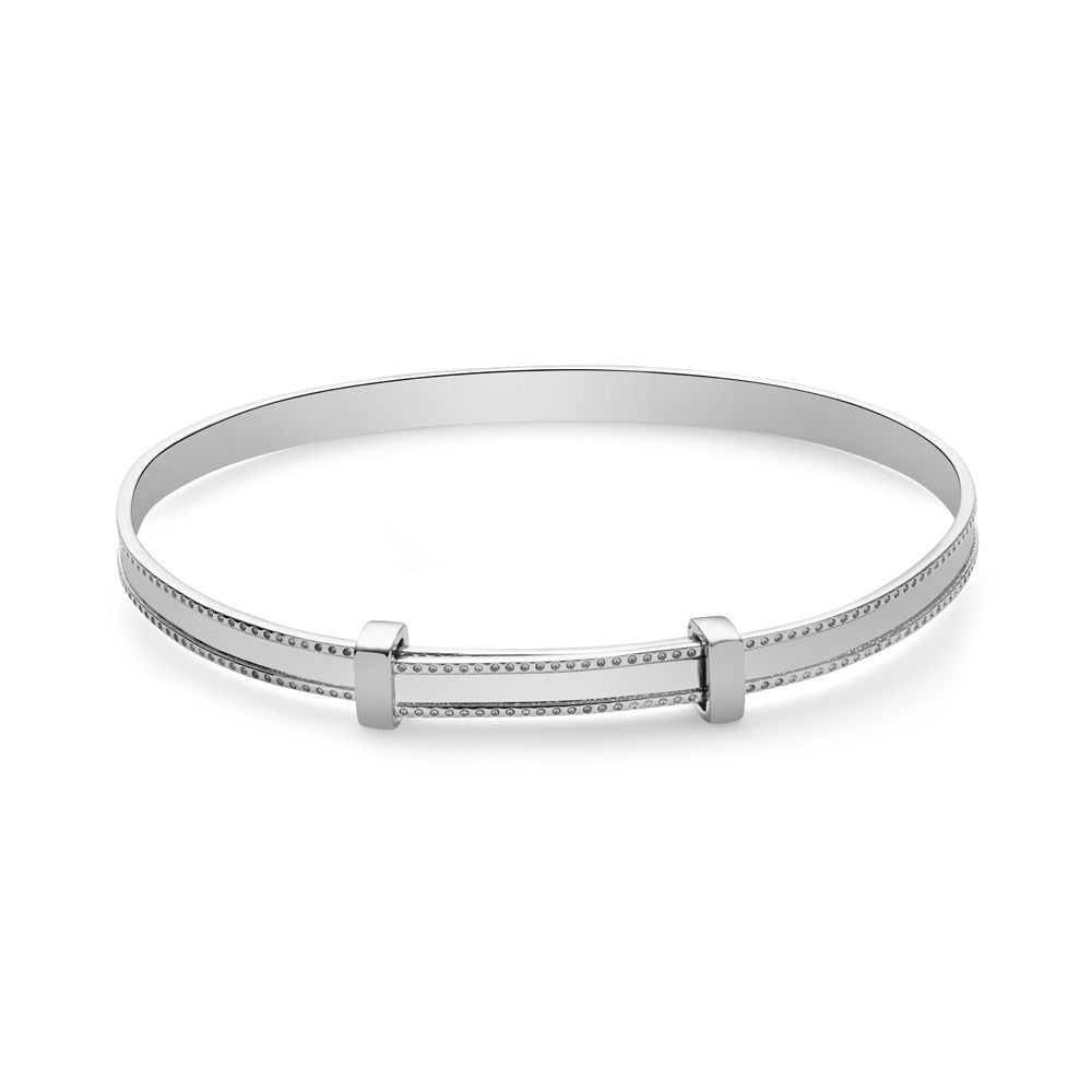 Argento Silver Dotted Childrens Bangle