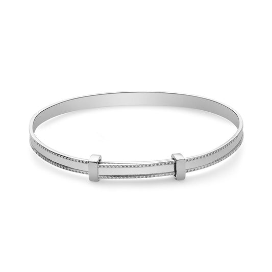 Argento Silver Dotted Childrens Bangle