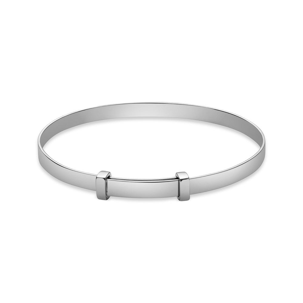 Argento Silver Plain Childrens Bangle