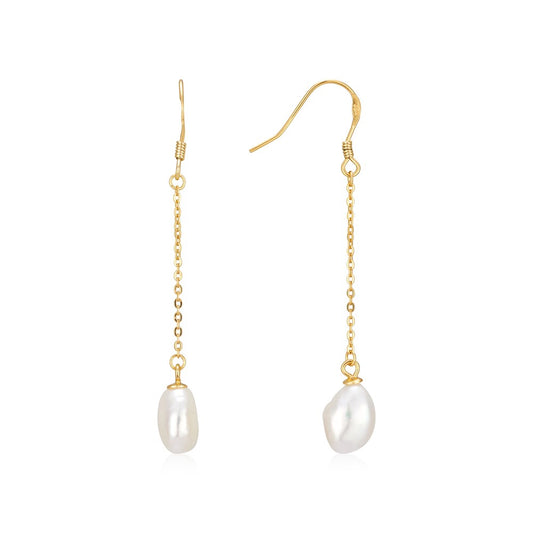 Argento Gold Pearl Drop Earrings