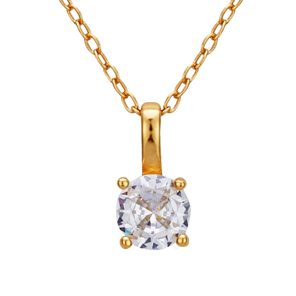 Argento Gold Solitaire Necklace