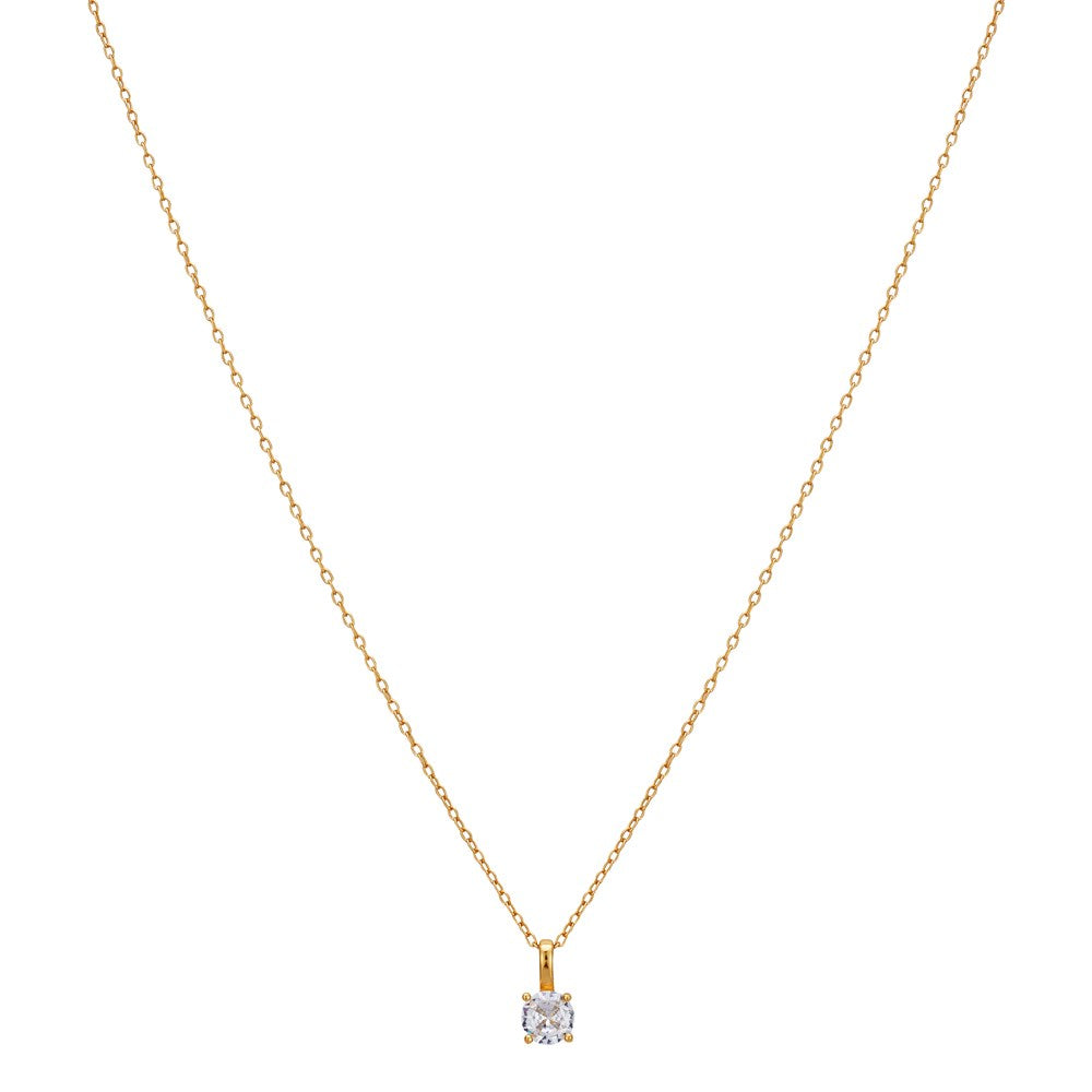 Argento Gold Solitaire Necklace
