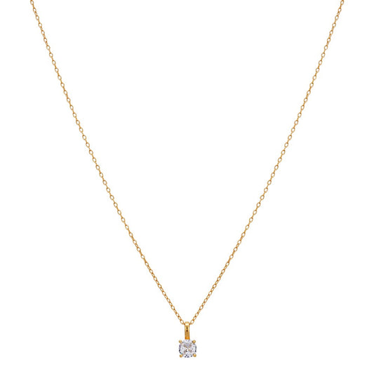 Argento Gold Solitaire Necklace
