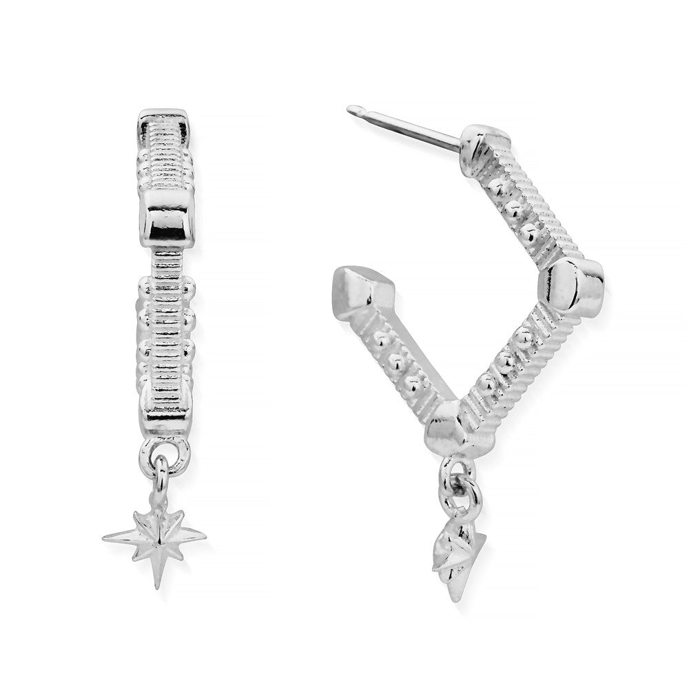 ChloBo Silver Inner Guidance Hoop Earrings