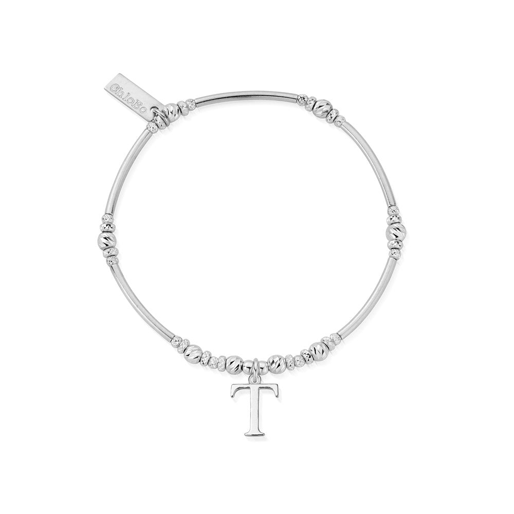 ChloBo Silver Iconic T Initial Bracelet