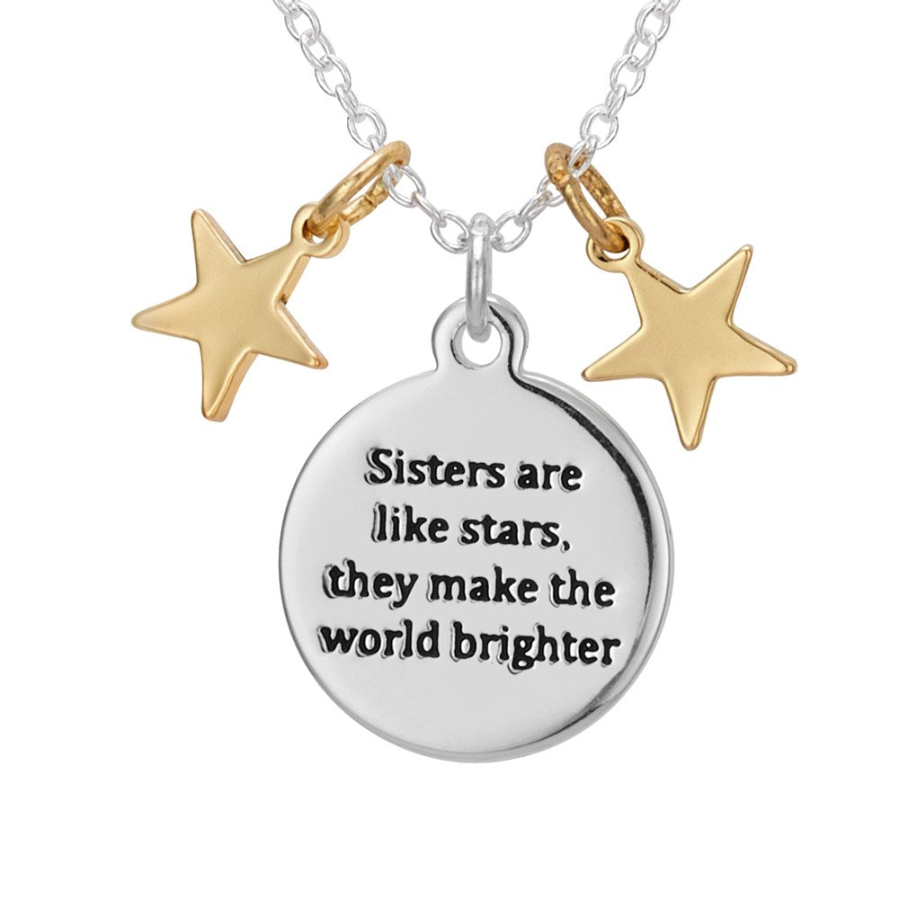Karma Silver Sister Star Necklace