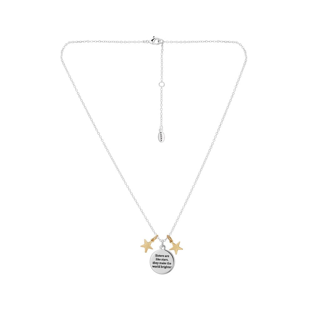 Karma Silver Sister Star Necklace