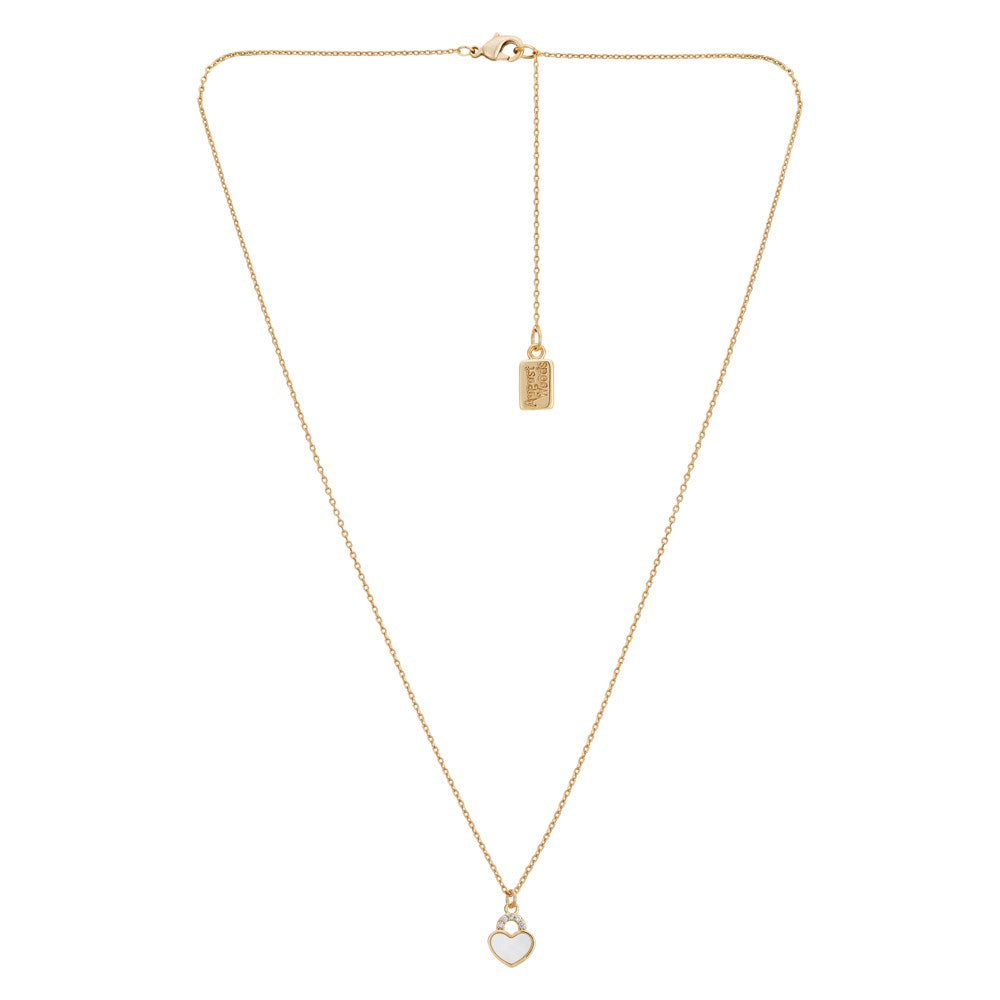 August Woods Gold Pearl Padlock Necklace