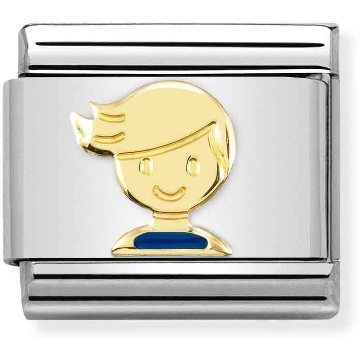 Nomination Gold Blue Boy Charm